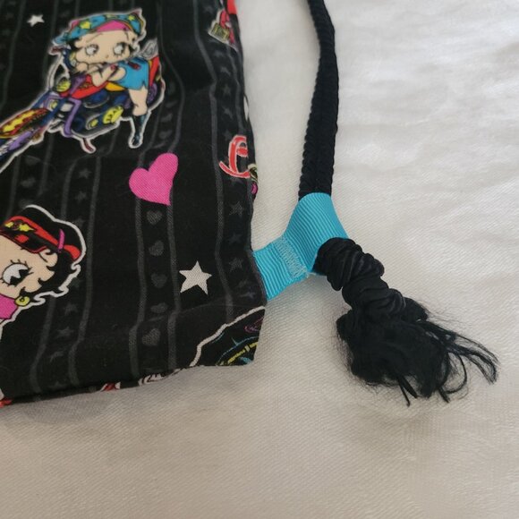 Betty Boop Cinch Bag Mini Backpack drawstring Biker Playful Pop Culture colorful - Picture 2 of 9